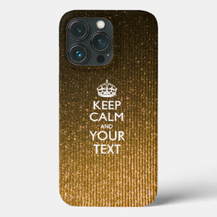 Funda Para iPhone 13 Pro Mantener la CALMA y el texto personalizados