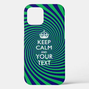 Funda Para iPhone 12 Mantener la CALMA y el texto personalizados