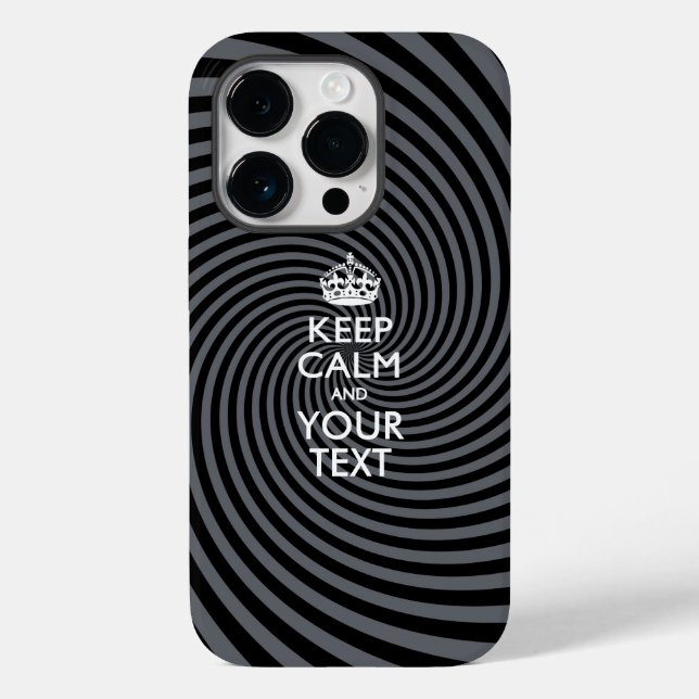 Funda De Case-Mate Para iPhone Mantener la CALMA y el texto personalizados (Reverso )