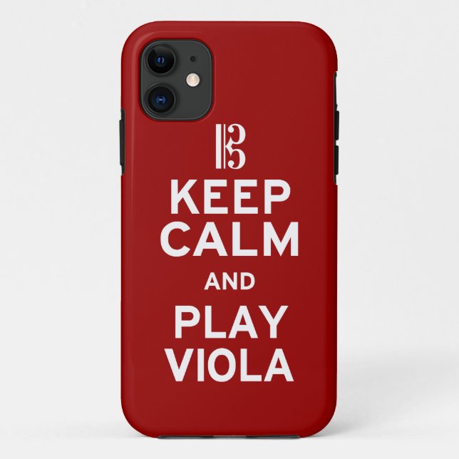 Funda De Case-Mate Para iPhone Mantener la calma y jugar a la viola (Reverso)