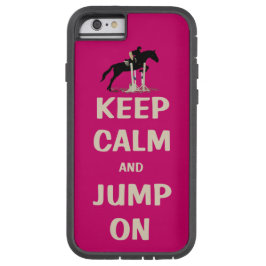 Funda Para iPhone 13 Mantener la calma y saltar en caballo rosado