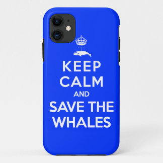 Funda Para iPhone 11 Mantener la calma y salvar a las ballenas