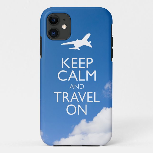 FUNDA DE Case-Mate PARA iPhone MANTENER LA CALMA Y VIAJAR (Reverso)