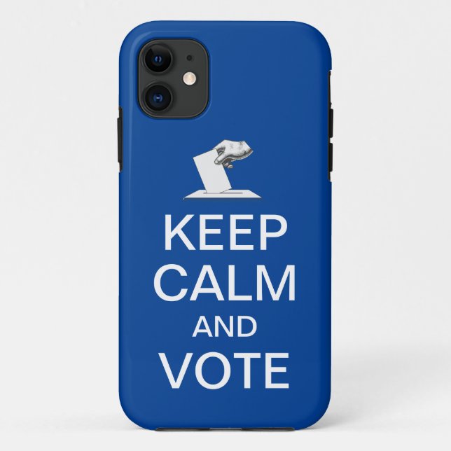 Funda De Case-Mate Para iPhone Mantener la calma y votar 2026 (Reverso)