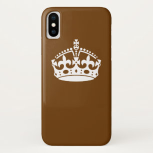 Funda Para iPhone X Mantener la corona tranquila en la decoración marr