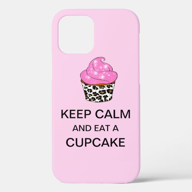 FUNDA DE Case-Mate PARA iPhone MANTENGA LA CALMA Y COMA UN CUPCAKE (Reverso )