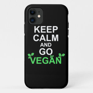 Funda Para iPhone 11 Mantenga la calma y vaya a Vegan