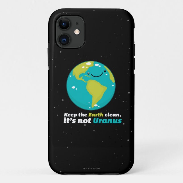 Funda De Case-Mate Para iPhone Mantenga la tierra limpia (Reverso)