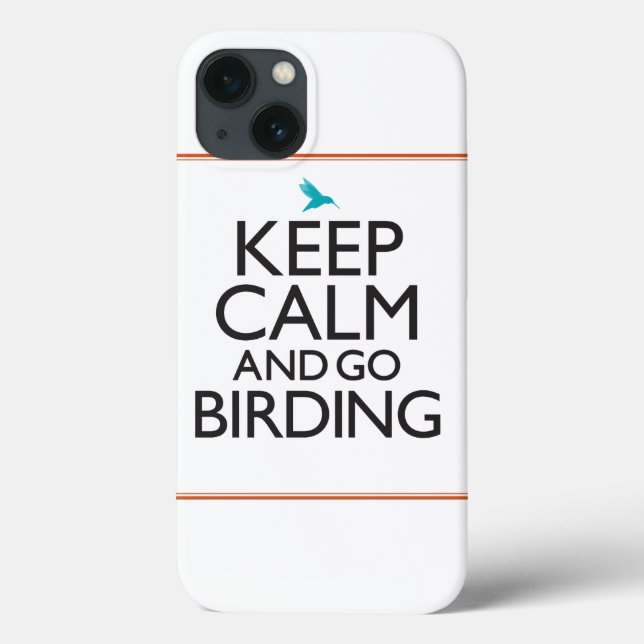 Funda De Case-Mate Para iPhone Mantenga tranquilo y vaya Birding (Reverso)