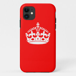 Funda Para iPhone 11 ¡MANTENGAN LA CALMA EN Personalizar Rojo!
