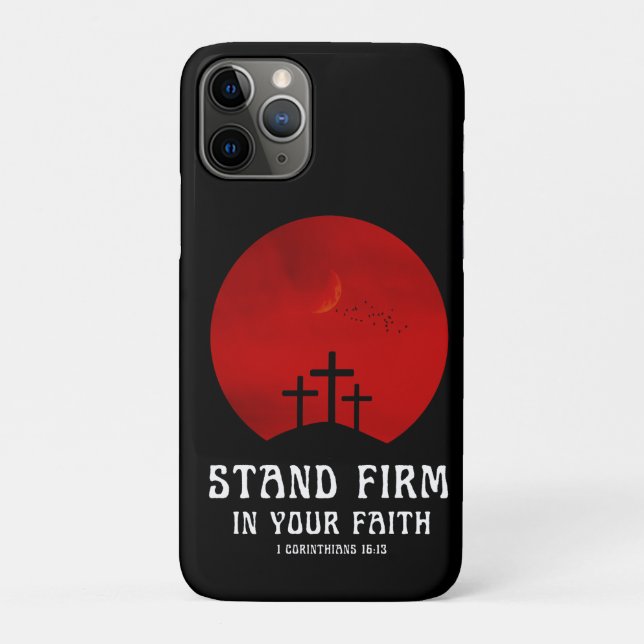 Funda De Case-Mate Para iPhone Manténganse firmes en su fe (Reverso)