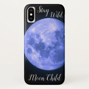 Funda Para iPhone X Manténgase tranquilo, niño lunar