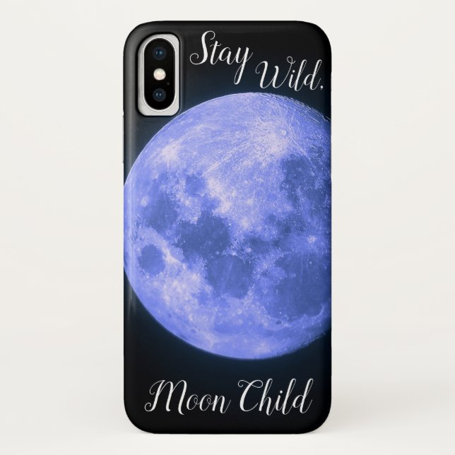 Funda De Case-Mate Para iPhone Manténgase tranquilo, niño lunar (Reverso)