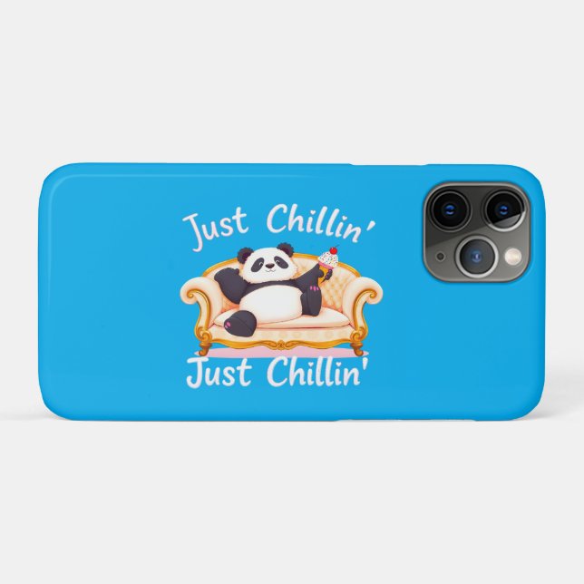 Funda De Case-Mate Para iPhone Manténgase tranquilo y chillón con helado (Reverso (horizontal))