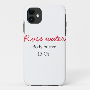 Funda Para iPhone 11 Mantequilla corporal de rosa añadir texto nombre p