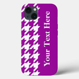 Funda Para iPhone 13 Manto de roca morada elegante con texto personaliz