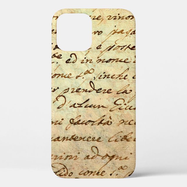 Funda De Case-Mate Para iPhone manuscrito antiguo del siglo XVII escrito en tinta (Reverso )