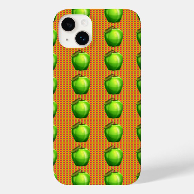Funda De Case-Mate Para iPhone Manzanas a cuadros (Reverso )