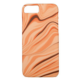 Funda Para iPhone 8/7 Manzanas en tonos naranjas, cilindro marrón curvo