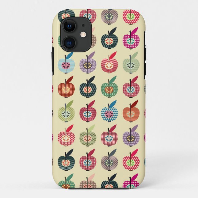 Funda De Case-Mate Para iPhone Manzanas lindas en estilo retro (Reverso)