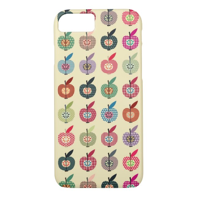 Funda De Case-Mate Para iPhone Manzanas lindas en estilo retro (Reverso)