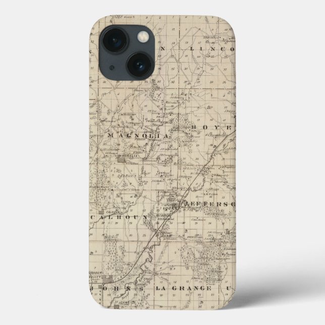 Funda De Case-Mate Para iPhone Map of Harrison County, State of Iowa (Reverso)