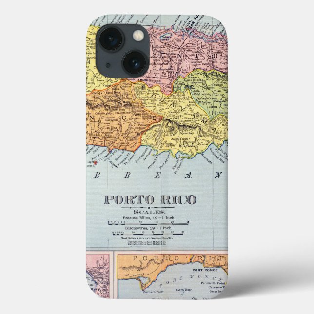 FUNDA DE Case-Mate PARA iPhone MAP: PUERTO RICO, 1900 (Reverso)