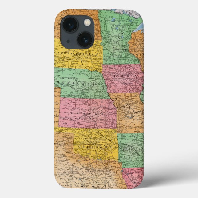 Funda De Case-Mate Para iPhone Mapa 3 de los Estados Unidos (Reverso)