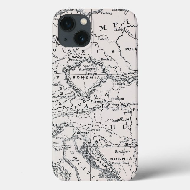 FUNDA DE Case-Mate PARA iPhone MAPA: ALEMANIA Y AUSTRIA (Reverso)