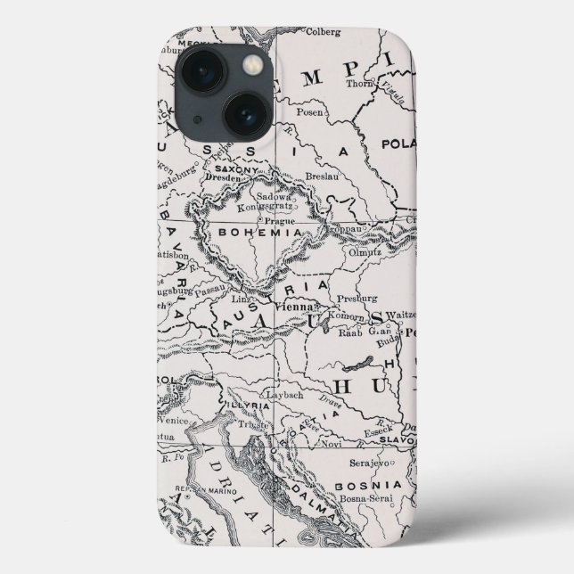FUNDA DE Case-Mate PARA iPhone MAPA: ALEMANIA Y AUSTRIA (Reverso)