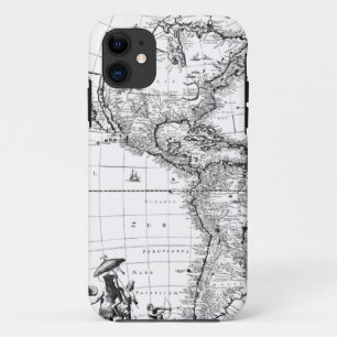 Funda Para iPhone 11 mapa antiguo América Norteamérica