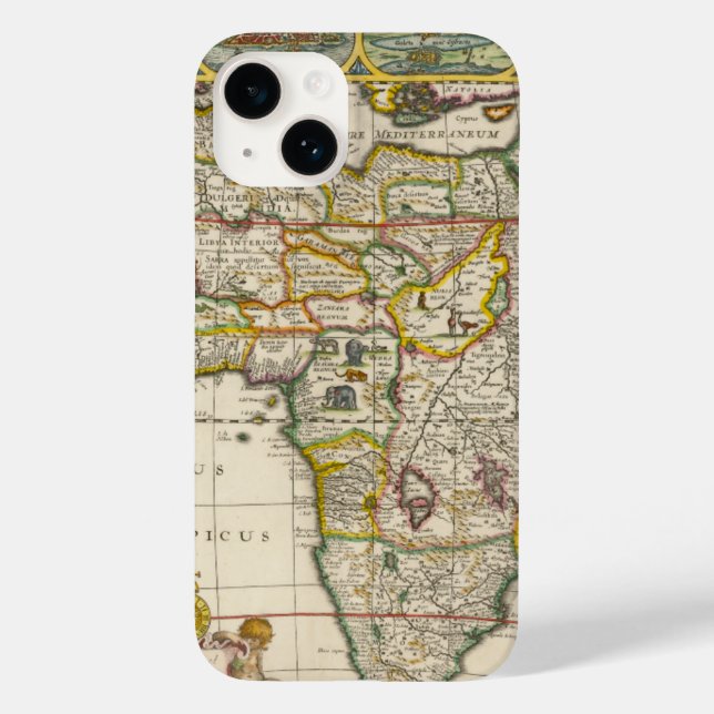 Funda De Case-Mate Para iPhone Mapa antiguo de África de Hondius y Jansson (Reverso )