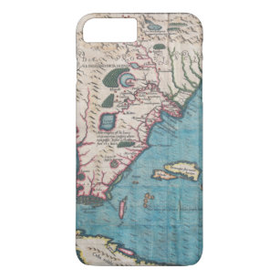 Funda Para iPhone 8 Plus/7 Plus Mapa antiguo de la Florida y de Cuba