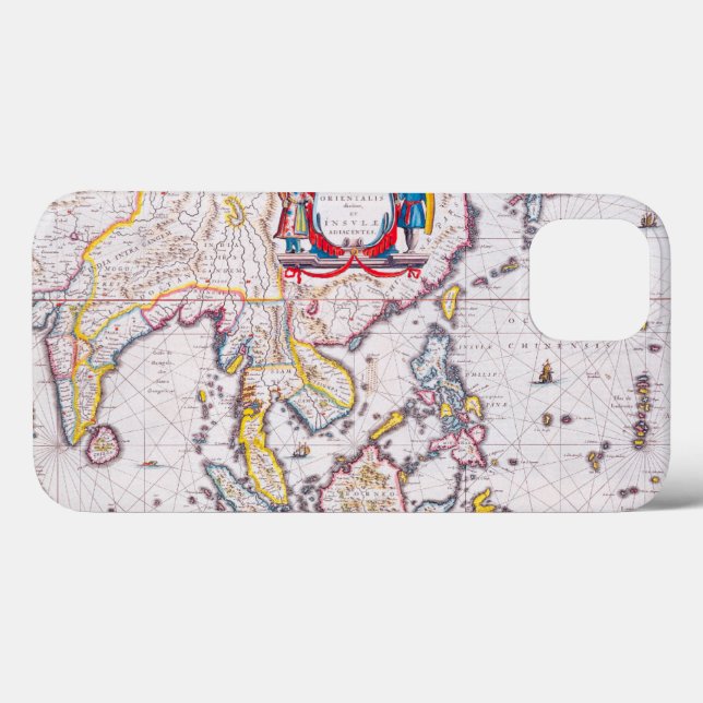 Funda De Case-Mate Para iPhone Mapa antiguo de la India de 1650 (Reverso (Horizontal))