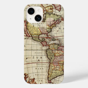 Funda Para iPhone 14 De Case-Mate Mapa antiguo de las Américas de Johannes De Ram