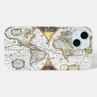 Mapa Antiguo del Mundo por Hendrik Hondius, 1630