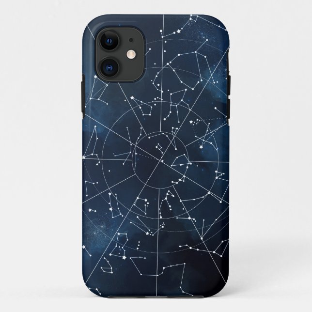 Funda De Case-Mate Para iPhone Mapa celestial (Reverso)