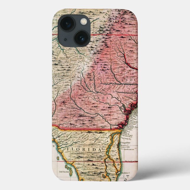 FUNDA DE Case-Mate PARA iPhone MAPA COLONIAL AMÉRICA, 1733 (Reverso)