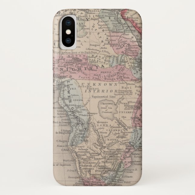 Funda De Case-Mate Para iPhone Mapa de África con St. Helena (Reverso)