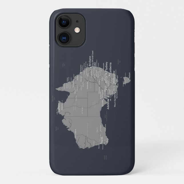 Funda De Case-Mate Para iPhone Mapa de Australia (Reverso)
