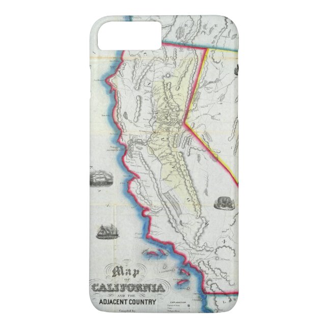 Funda De Case-Mate Para iPhone Mapa de California (Reverso)