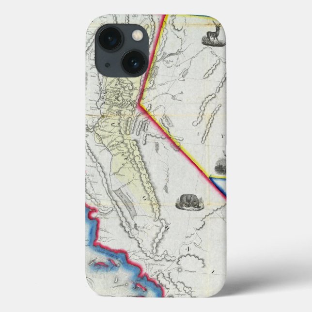Funda De Case-Mate Para iPhone Mapa de California (Reverso)