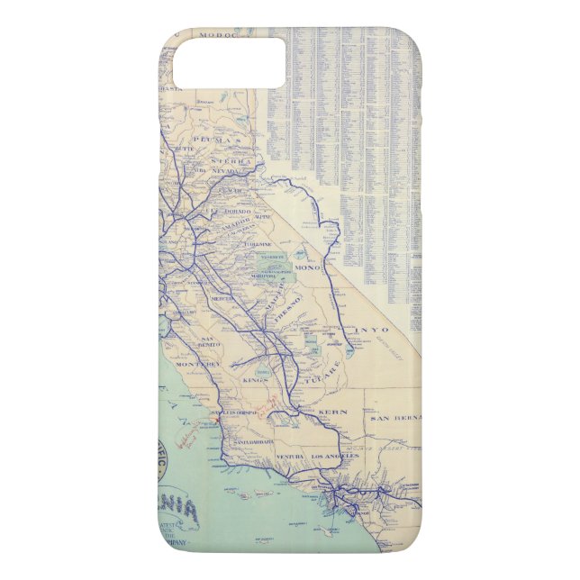 Funda De Case-Mate Para iPhone Mapa de California 4 (Reverso)