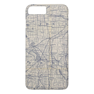 Funda Para iPhone 8 Plus/7 Plus Mapa de camino de la bicicleta de Wisconsin 4
