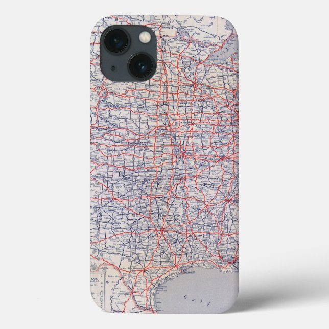 Funda De Case-Mate Para iPhone Mapa de camino Estados Unidos (Reverso)
