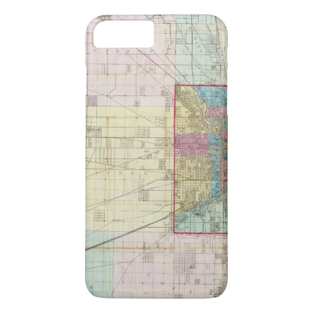 Funda De Case-Mate Para iPhone Mapa de Chicago (Reverso)