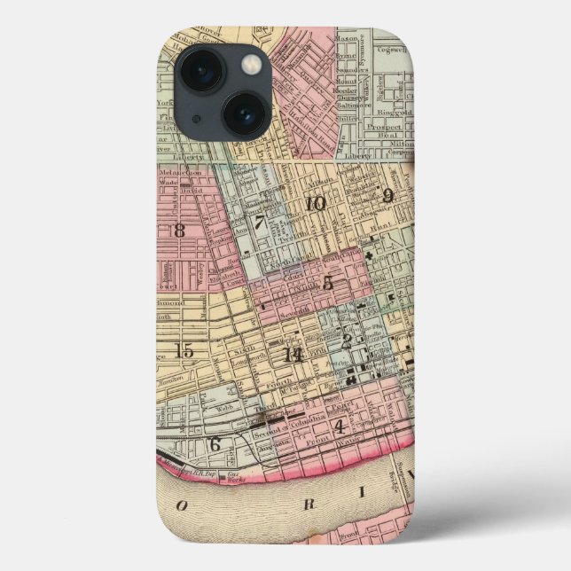 Funda De Case-Mate Para iPhone Mapa de Cincinnati por Mitchell (Reverso)