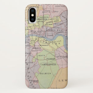 Funda Para iPhone X Mapa de ciudades parlamentarias metropolitanas