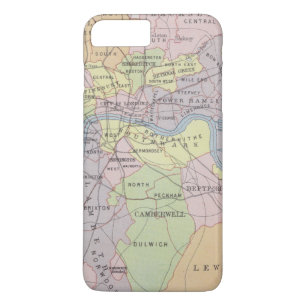 Funda Para iPhone 8 Plus/7 Plus Mapa de ciudades parlamentarias metropolitanas