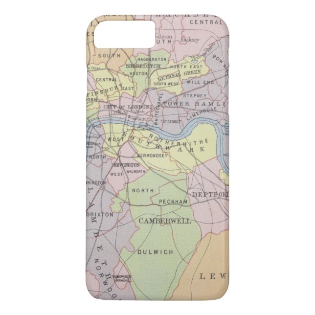 Funda De Case-Mate Para iPhone Mapa de ciudades parlamentarias metropolitanas (Reverso)
